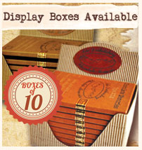 Display boxes of 10 available